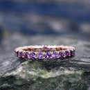 Stylishwe 1.8ct Amethyst Purple Eternity Ring 