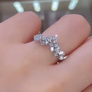 Stylishwe 花の藤 スパークル 1.0カラット ハーフエタニティリング