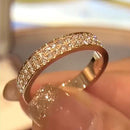 Stylishwe ゴージャス 1.0カラット ピンクゴールド ハーフエタニティリング