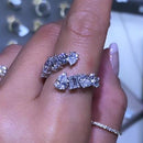 Stylishwe  4.0カラット デザイン感 オープン 結婚指輪