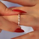 Stylishwe エレガント 1.0カラット イエローゴールド エタニティ 結婚指輪