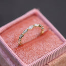 Stylishwe エレガント 1.0カラット イエローゴールド エタニティ 結婚指輪