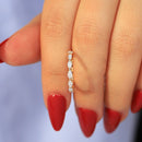 Stylishwe エレガント 1.0カラット イエローゴールド エタニティ 結婚指輪