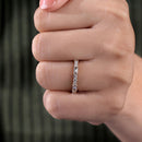 Stylishwe エレガント 1.5カラット ピンクゴールド エタニティ 結婚指輪