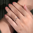 Stylishwe エレガント 1.5カラット ピンクゴールド エタニティ 結婚指輪