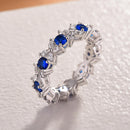 Stylishwe 3.0カラット マーキスカット ツートーン エタニティリング