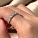 Stylishwe 2.5カラット アッシャーカット エタニティ 結婚指輪