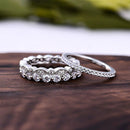 Stylishwe ホワイトゴールド ゴージャス 2.0カラット 3pc リングセット - stylish we