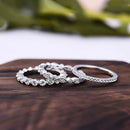 Stylishwe ホワイトゴールド ゴージャス 2.0カラット 3pc リングセット - stylish we