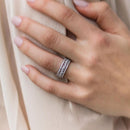 Stylishwe 3.0カラット 3連 フルエタニティリング