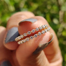 Stylishwe 2.0カラット ラウンドカット クリア エタニティリング 結婚指輪