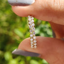 Stylishwe 2.0カラット ラウンドカット クリア エタニティリング 結婚指輪