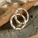 Stylishwe Delicate Eternity Ring 2pcs Emerald &amp; Round Cut Wedding Ring 