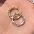 Stylishwe 2.6 Carat Gorgeous Round Cut Yellow &amp; White Double Strand Wedding Ring 