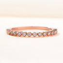 Stylishwe シンプリシティー 0.5カラット ローズゴールド ラウンドカット 結婚指輪 スターリングシルバー - stylish we