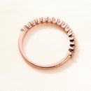 Stylishwe シンプリシティー 0.5カラット ローズゴールド ラウンドカット 結婚指輪 スターリングシルバー - stylish we