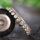 Stylishwe イエローゴールド 2.3カラット エタニティリング 2本セット