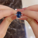 Stylishwe 4カラット モンタナブルー  クッションカット 婚約指輪