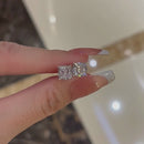 Stylishwe 1.5カラット クッションカット ピアス スターリングシルバー