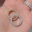 Stylishwe 2.6 Carat Gorgeous Round Cut Yellow &amp; White Double Strand Wedding Ring 