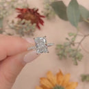 Stylishwe ラグジュリアス 3.30カラット ホワイトゴールド ラディアント 婚約指輪