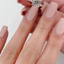 Stylishwe 1.5 Carat Cushion Cut Pink Gold Engagement Ring 