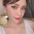 Stylishwe 豪華 4カラット アッシャーカット ドロップ ネックレス - stylish we