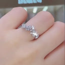 Stylishwe 花の藤 スパークル 1.0カラット ハーフエタニティリング