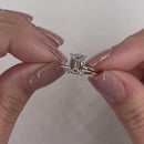 Stylishwe 3.5カラット ソリティアリング クラシック エメラルドカット 婚約指輪