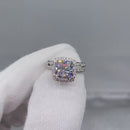 Stylishwe 2.0ct Round Cut Halo Ring Set 