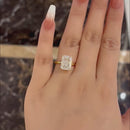 Stylishwe ゴージャス 5.5カラット イエローゴールド 婚約指輪 スターリングシルバー