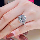 Stylishwe  6.0カラット ゴージャス ラウンドカット 婚約指輪
