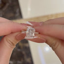 Stylishwe 4.5カラット クッションカット ピンクゴールド 婚約指輪