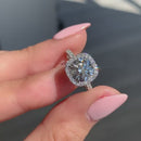 Stylishwe 2.0カラット ヘイロー ラウンドカット 婚約指輪