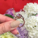 Stylishwe  4.5カラット ペアカット ピンクサファイア レディース 婚約指輪