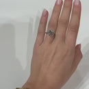 Stylishwe ゴージャス 2.0カラット ホワイトゴールド 婚約指輪