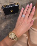 Stylishwe  4.5カラット エレガント クッションカット 3連 指輪セット