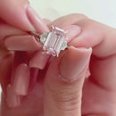Stylishwe Gorgeous 6.0 Carat Morganite Pink Engagement Ring 