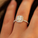 Stylishwe 2.0カラット ヘイロー ラウンドカット 婚約指輪