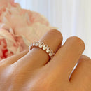 Stylishwe エレガント ピンクゴールド エタニティリング