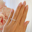 Stylishwe エレガント ピンクゴールド エタニティリング