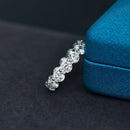 Stylishwe ゴージャス 3カラット ラウンドカット 結婚指輪 スターリングシルバー - stylish we